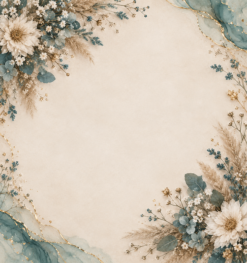 Elegant Teal Botanical Resin Frame.png