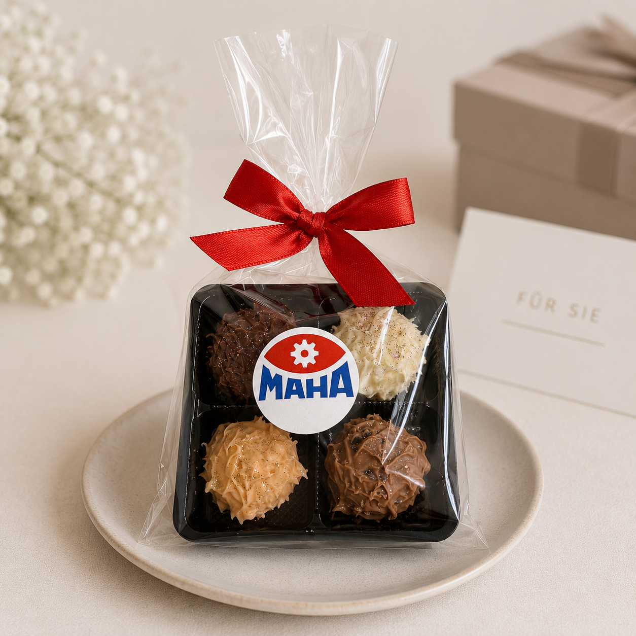 Pralinen mit Logo - 4er Set