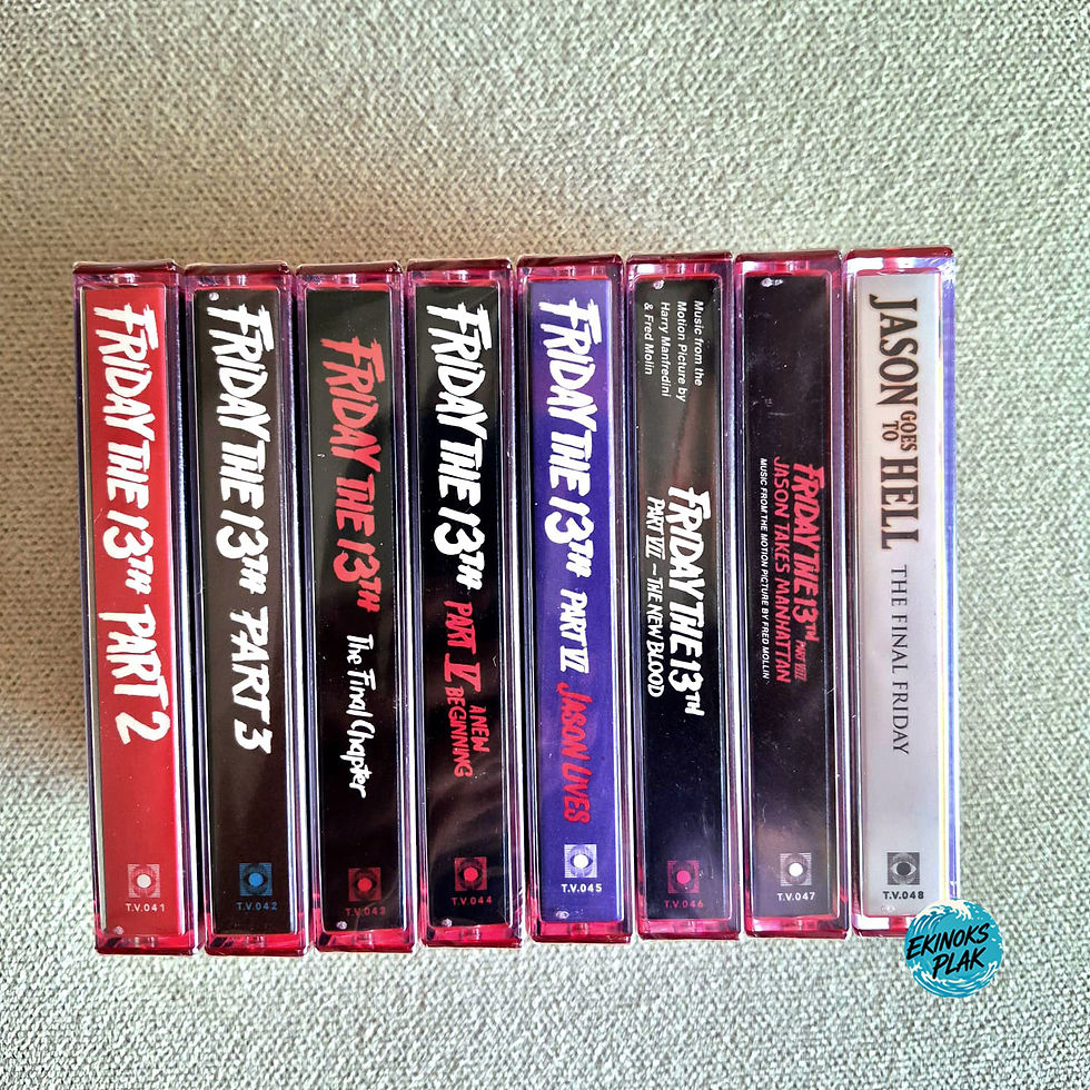 Küçük resim: Friday The 13th I-II-III-IV-V-VI-VII (Original Soundtrack) Vinyl + Cassette Set