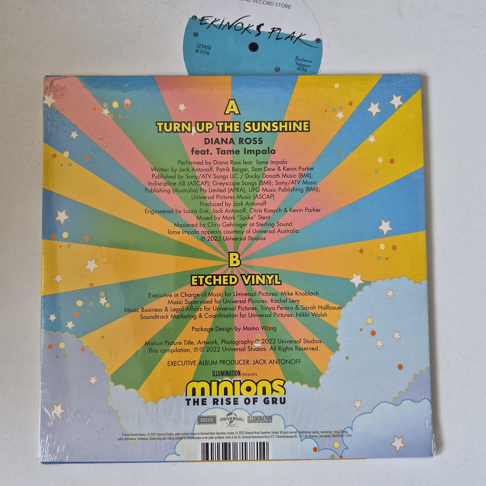 Küçük resim: Minions: The Rise of Gru, Soundtrack, Film Müziği, 7", 45lik, Plak