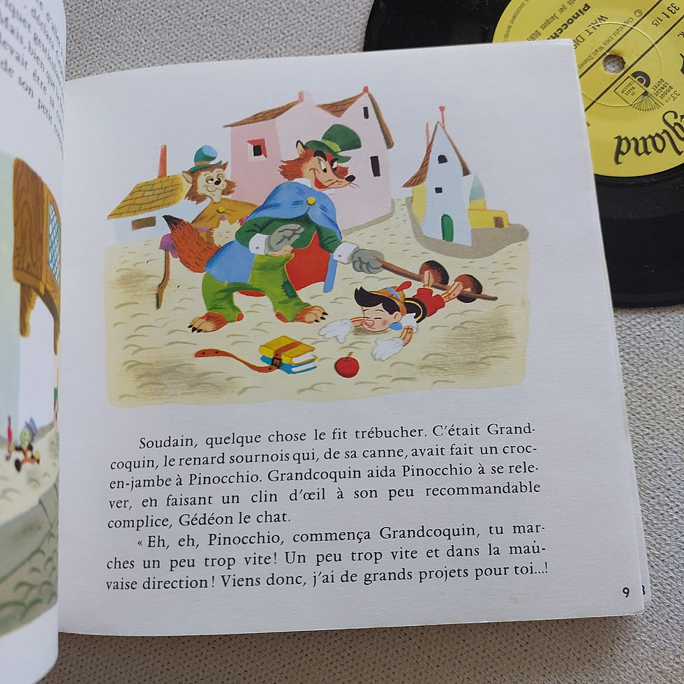 Küçük resim: Walt Disney - Pinocchio, Çizgi Filmi Kitabıyla, 7", 45lik, Yabancı Plak