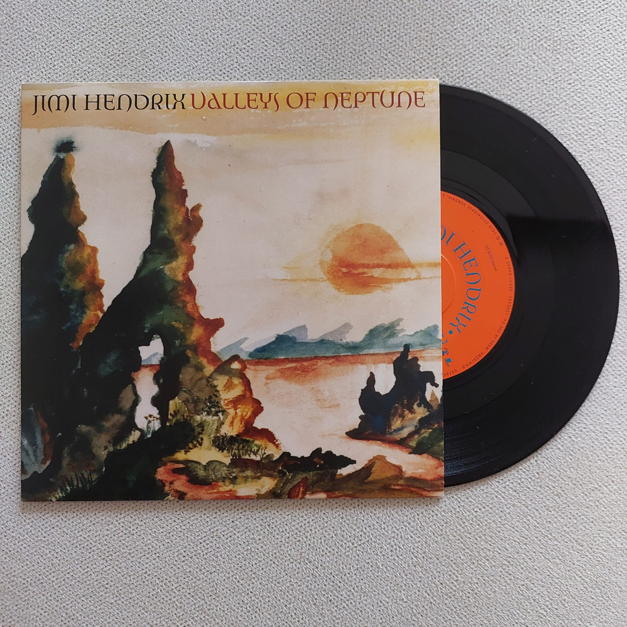Jimi Hendrix – Valleys Of Neptune, Limited Edition, 7", 45lik, Plak