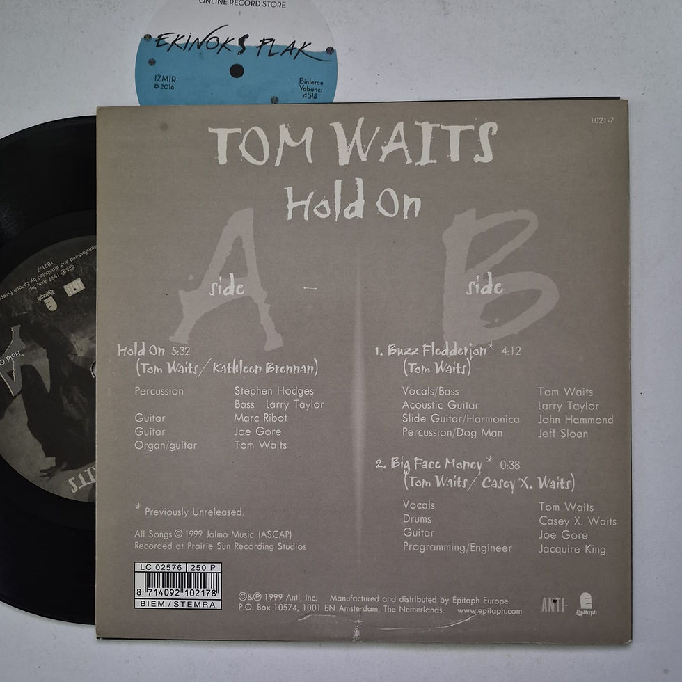 Küçük resim: Tom Waits - Hold On, 7", 45lik Plak