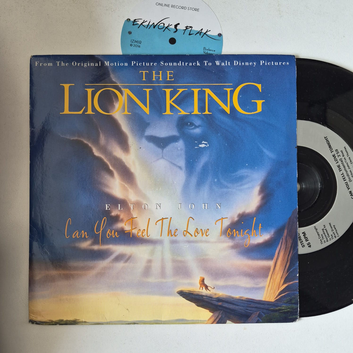 The Lion King Film Müziği, Soundtrack, Elton John, 7", 45lik, Plak