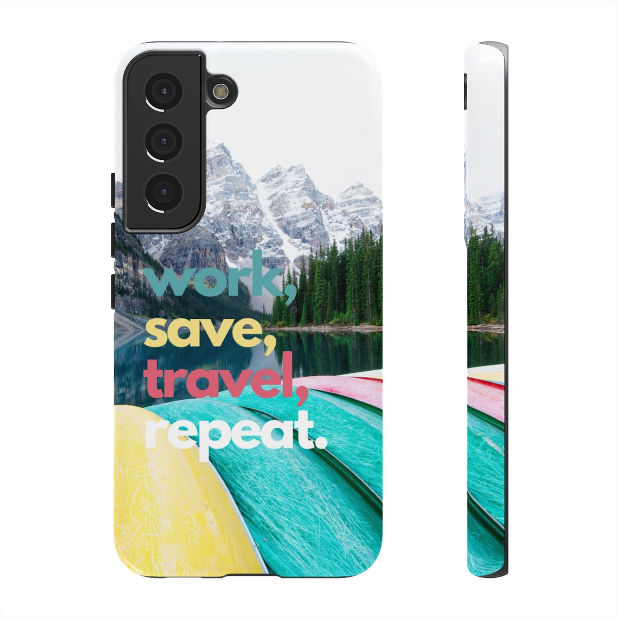 Moraine Lake - work, save, travel, repeat! Tough Phone Case - Samsung Case