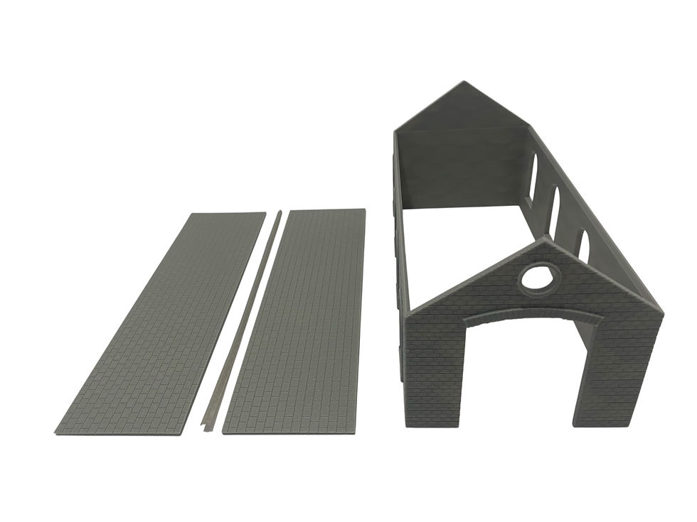 Thumbnail: N Gauge 1:148 Single Engine Shed / Loco Shed – 3D Printed Model Railway Building