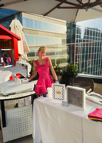 Emily, owner, at Hotel Swexan's private club for an on-site event