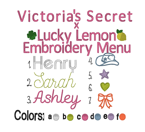 Victoria's Secret Menu