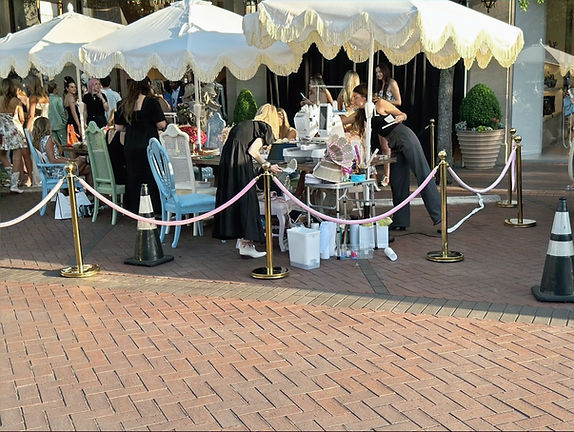 Emily, owner, at Alice & Olivia in Highland Park Village for an on-site event
