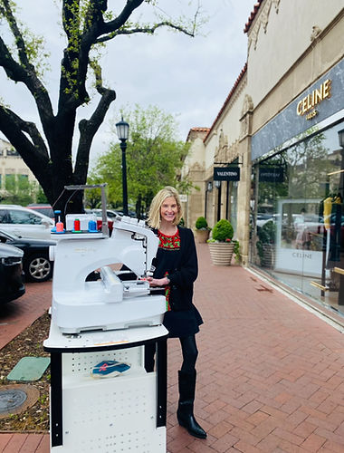 Emily, owner, at Alice & Olivia in Highland Park Village for an on-site event