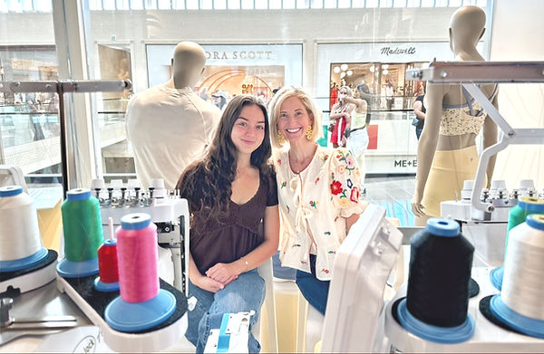 Emily, owner, with assistant, Bianca Rhodes, at Fabletics' store opening at Northpark