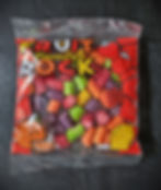 Bag of 300g Chopped Fruit Rock Pieces Sweets