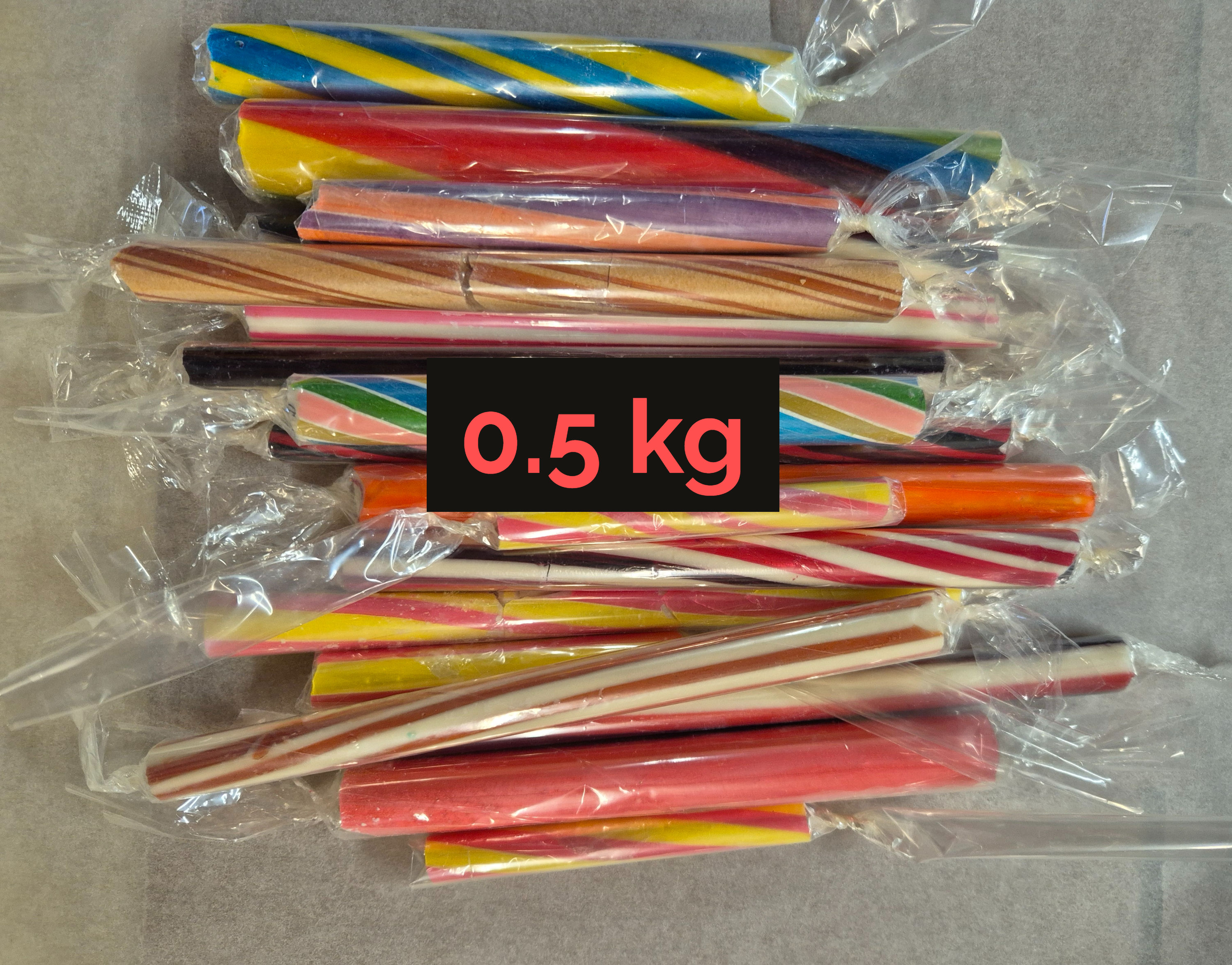 0.5kg BROKEN BLACKPOOL ROCK STICKS - Mixed Assorted Flavours