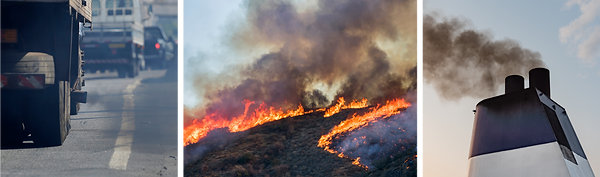 Various Sources of Black Carbon Pollution
