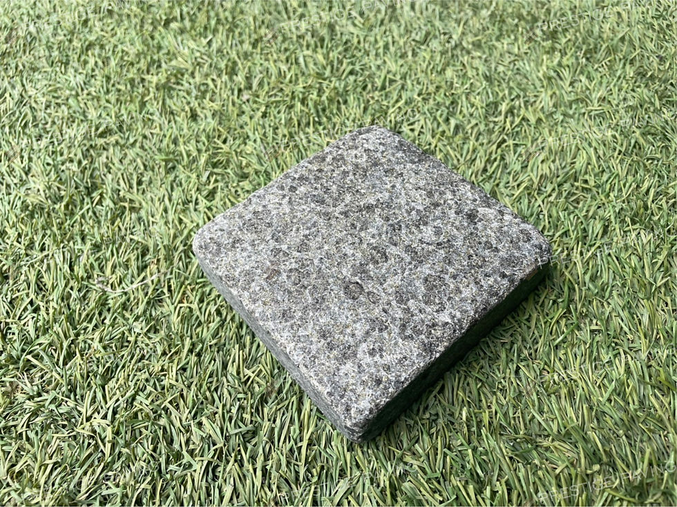 Thumbnail: Absolute Black Cobblestone Cube 10x10CM - Top flamed and tumbled [PP-CU-037]