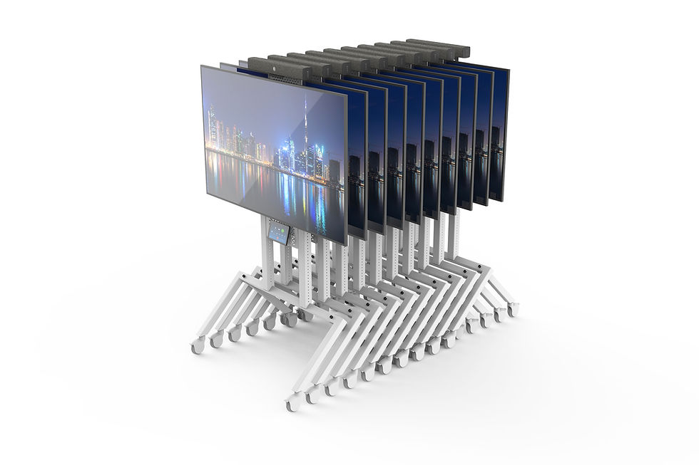 תמונה ממוזערת: eckler AV Cart Prime המעמד המתגלגל האולטימטיבי עבורZoom, Microso בצבע לבן