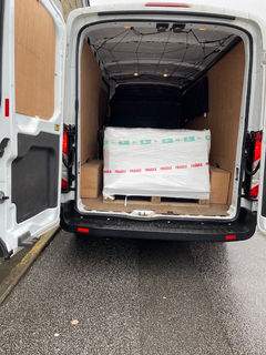 Delivery van with large package