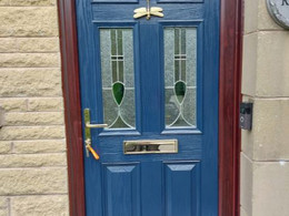 Blue front door