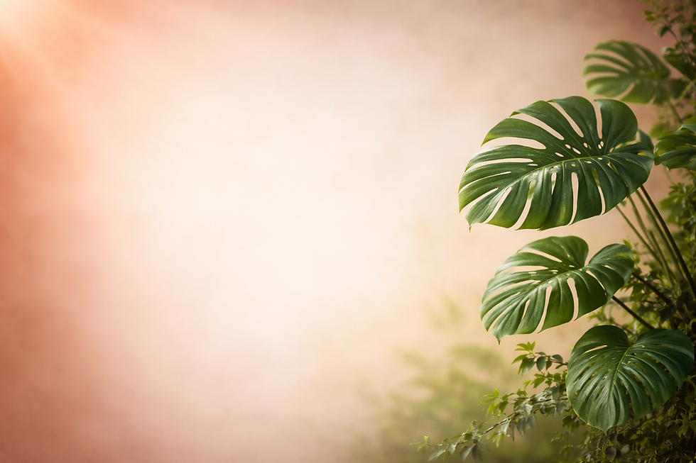 Lush Monstera in soft sunlight.png