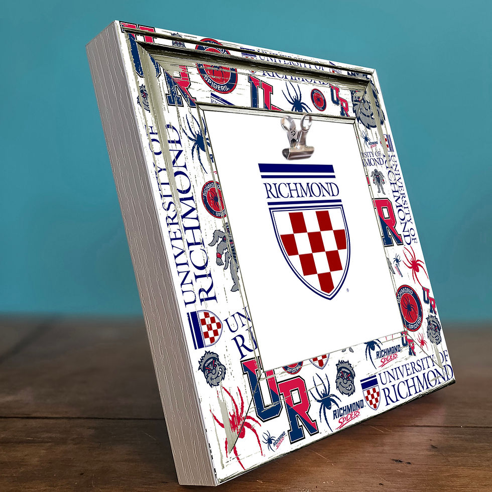 Thumbnail: 8x8 Photo Frame featuring Richmond University logos, designed to showcase student memories and university spirit with vintage