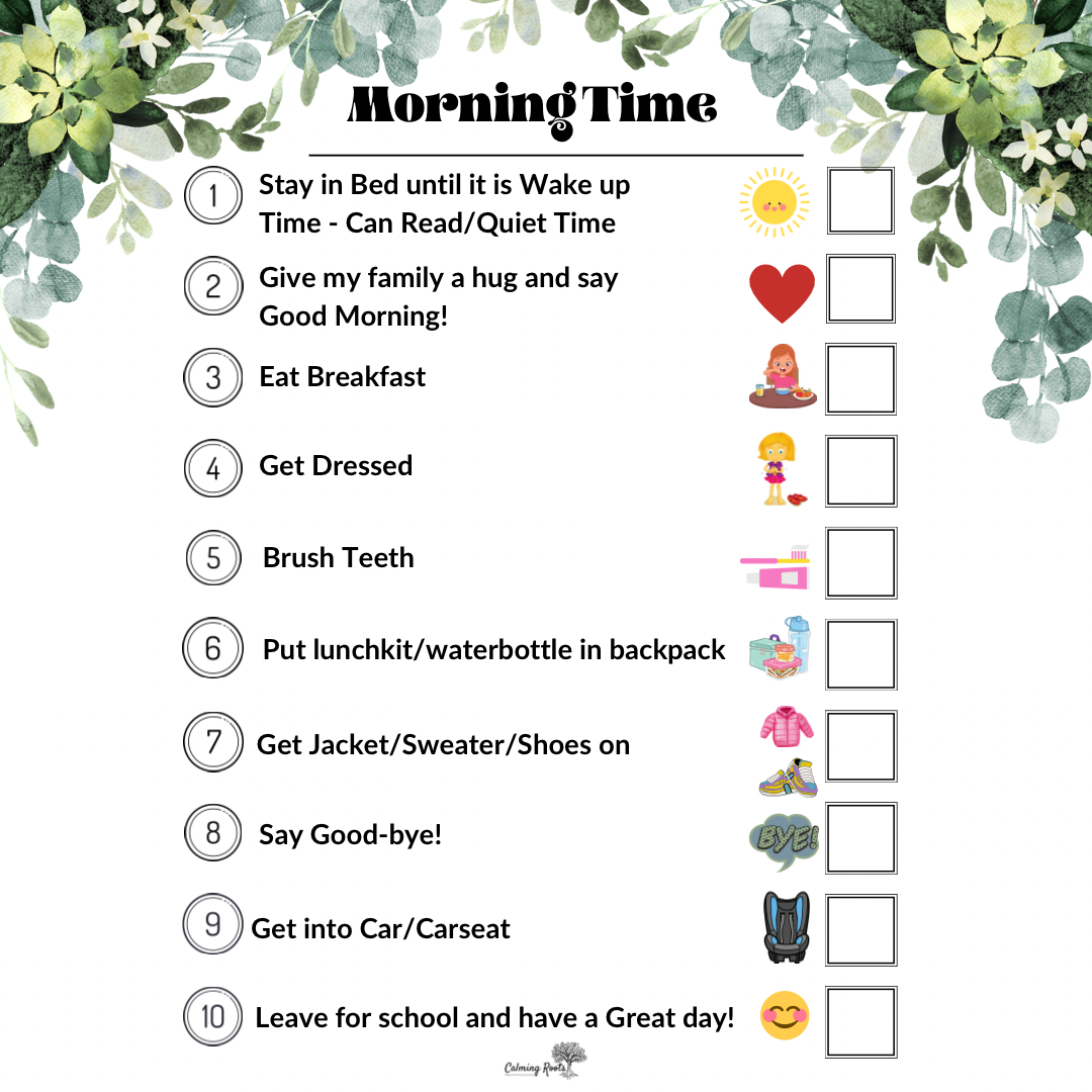Morning Routine Chart