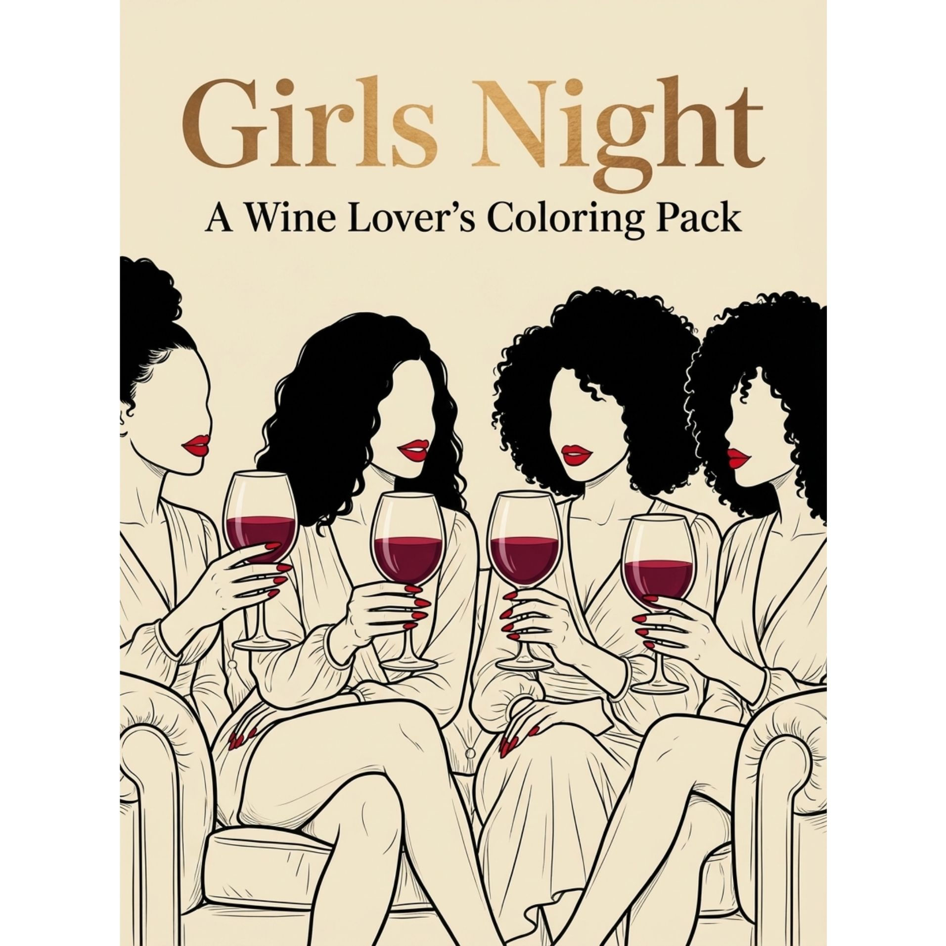 Wine Coloring Pages Bundle – Wine Lover Printable Coloring Pack