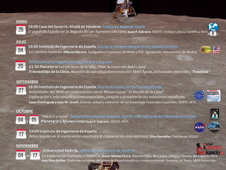 50 Aniversario llegada a la Luna. Ciclo de eventos de exploración espacial.