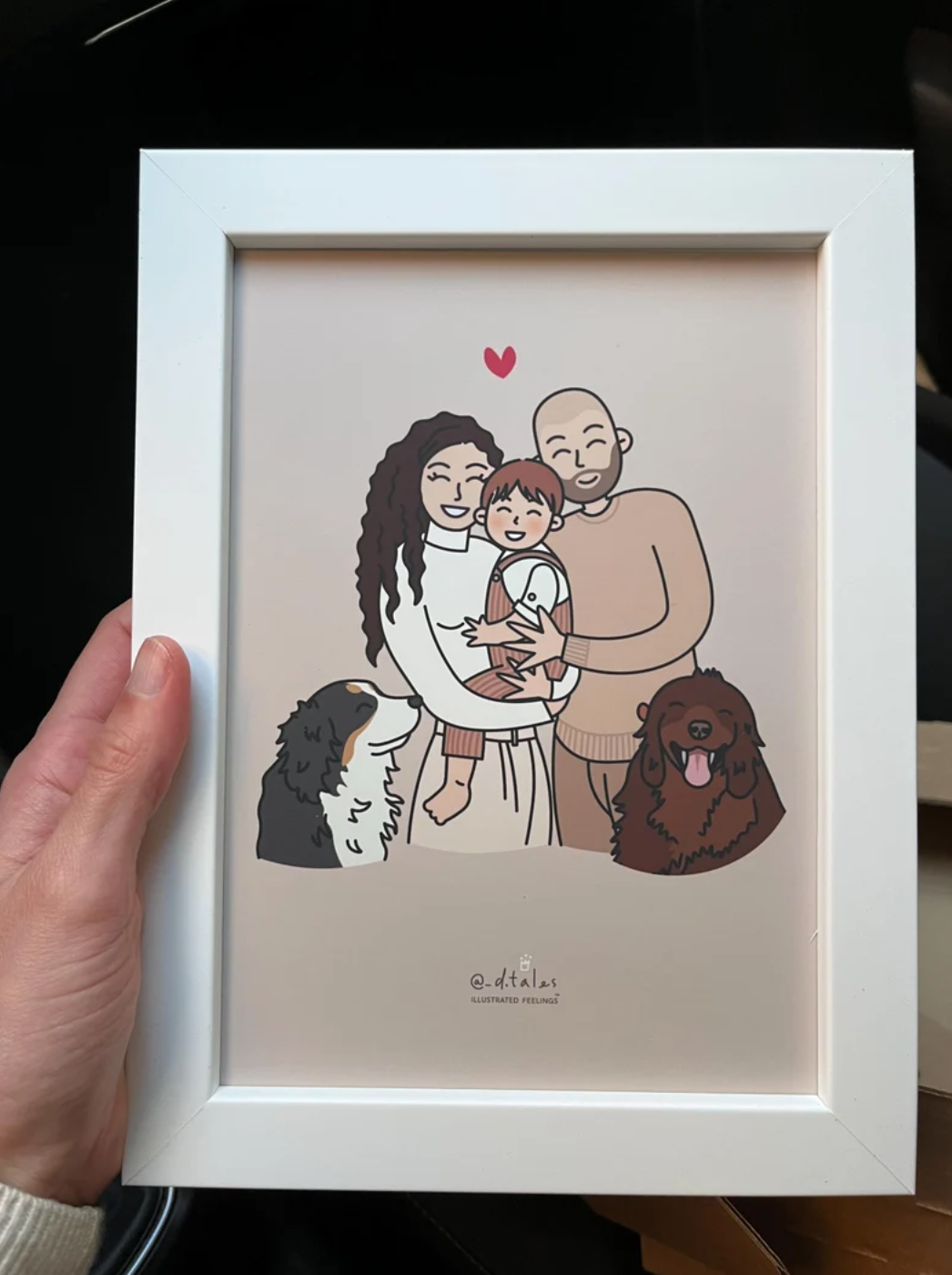 Quadretto illustrazione personalizzata D.tales