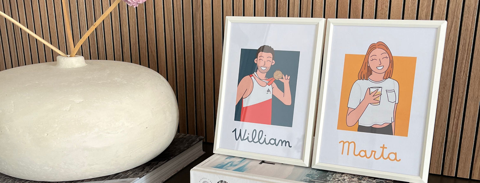 ritratto personalizzato illustrato come bomboniera di matrimonio