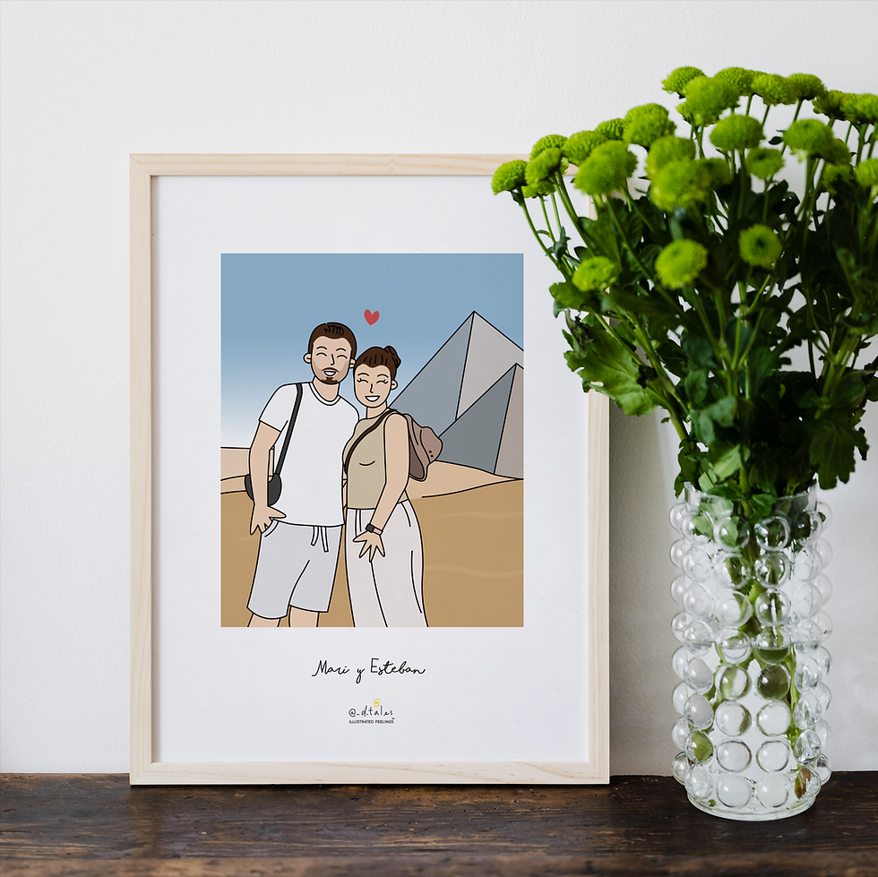 Illustrazione personalizzata D.tales di coppia