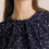 Thumbnail: Navy textured round neck dress detail