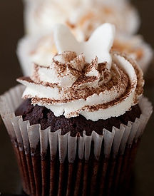 cream cake choc butterfly