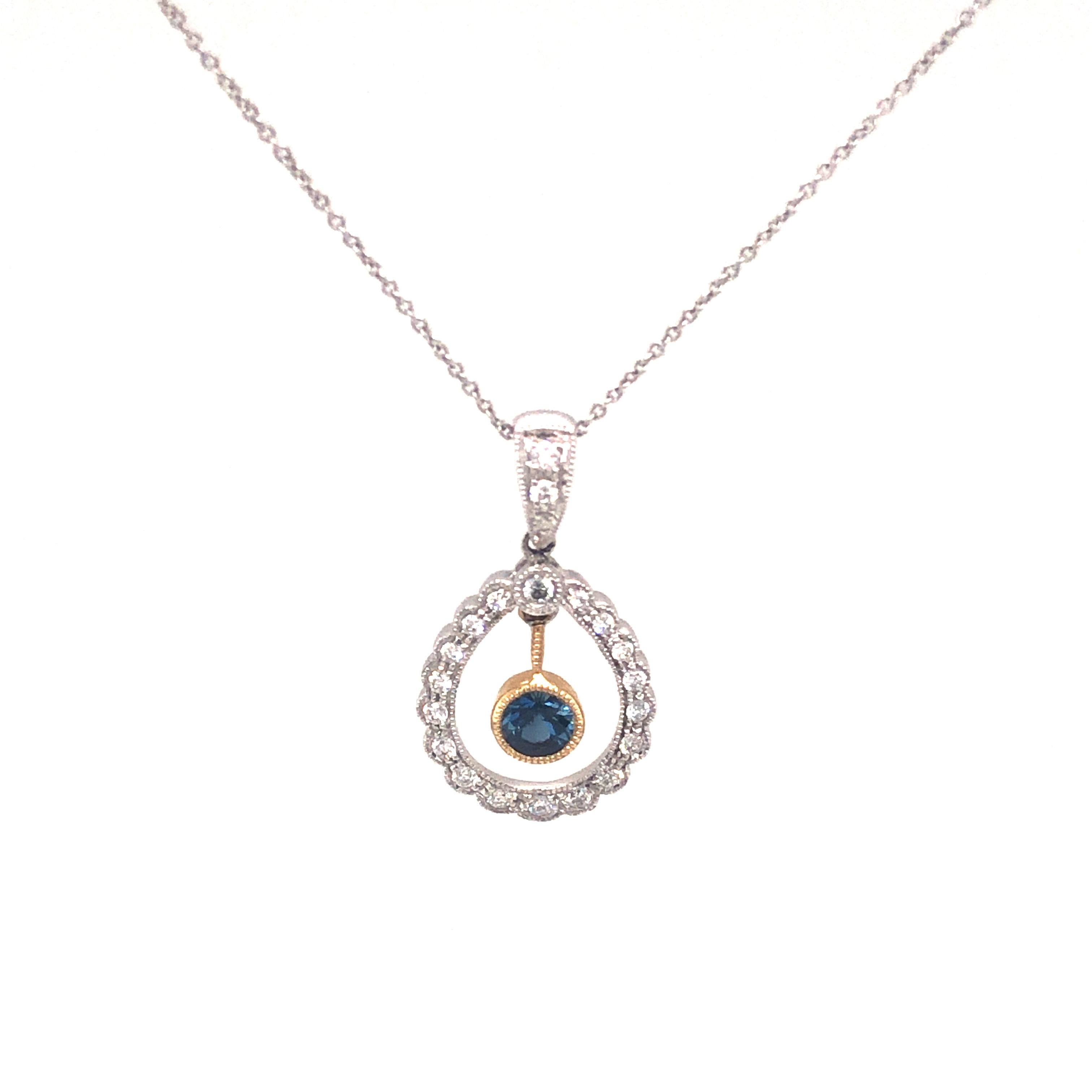 Sapphire and Diamond Necklace