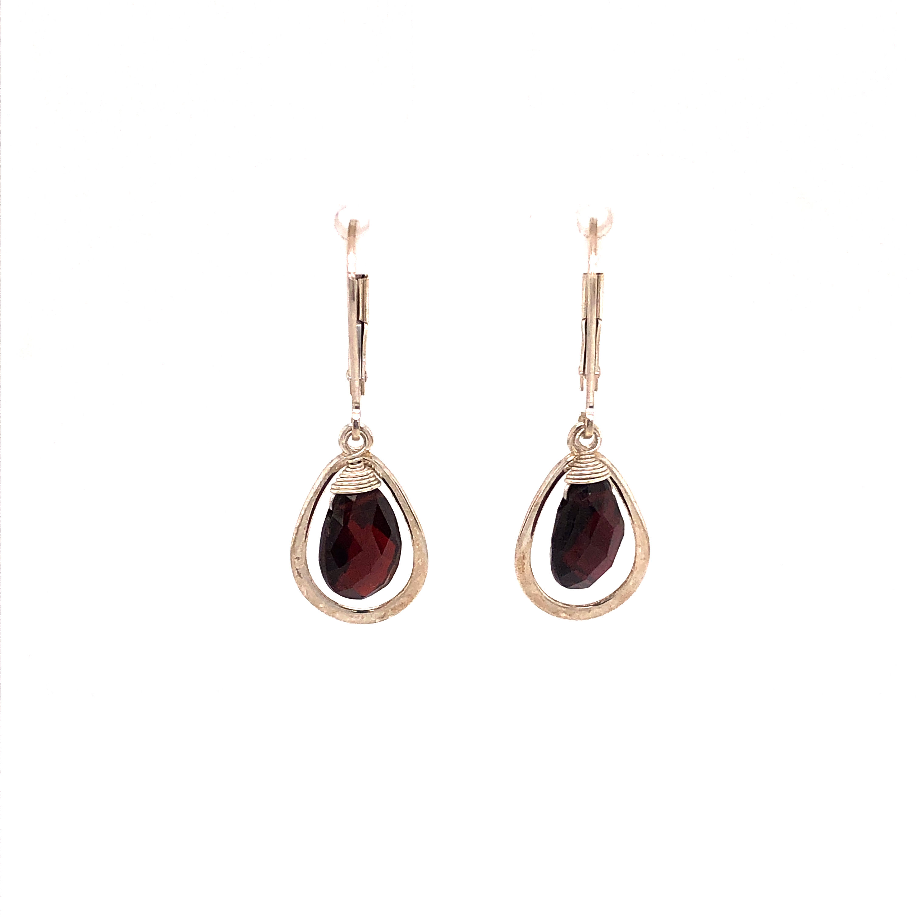 Briolette Garnet Earrings