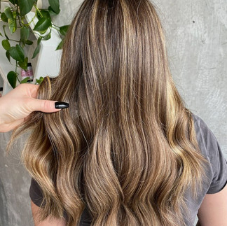 melted honey blonde hair