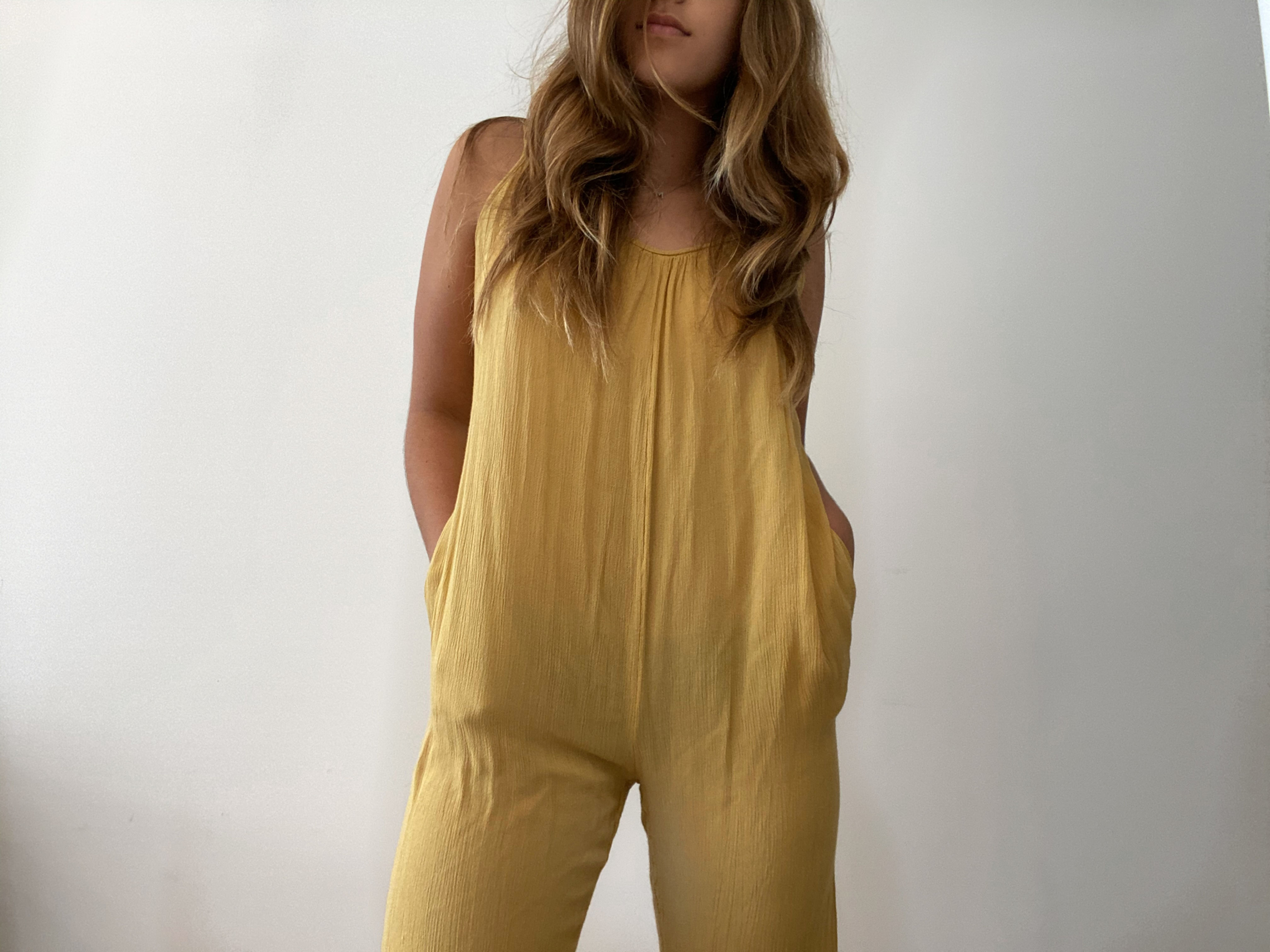 BLUSH yellow coverup jumpsuit