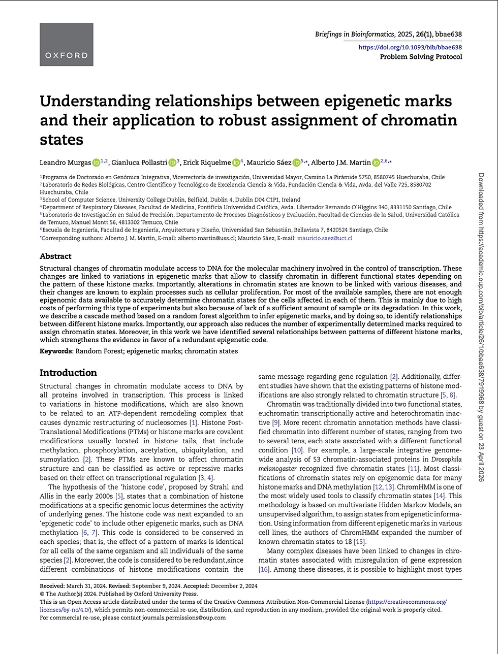 Understanding relationships between epigenetic marks and their application to robust assignment of chromatin states