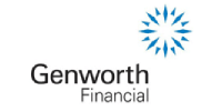 Genworth Financial logo with blue sunburst icon