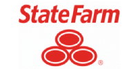 State Farm logo with red text and three ovals.