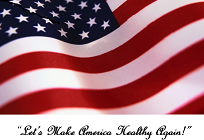 American flag with text Let's Make America Healthy Again