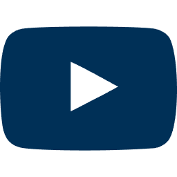 Dark blue YouTube icon with a black play button symbol