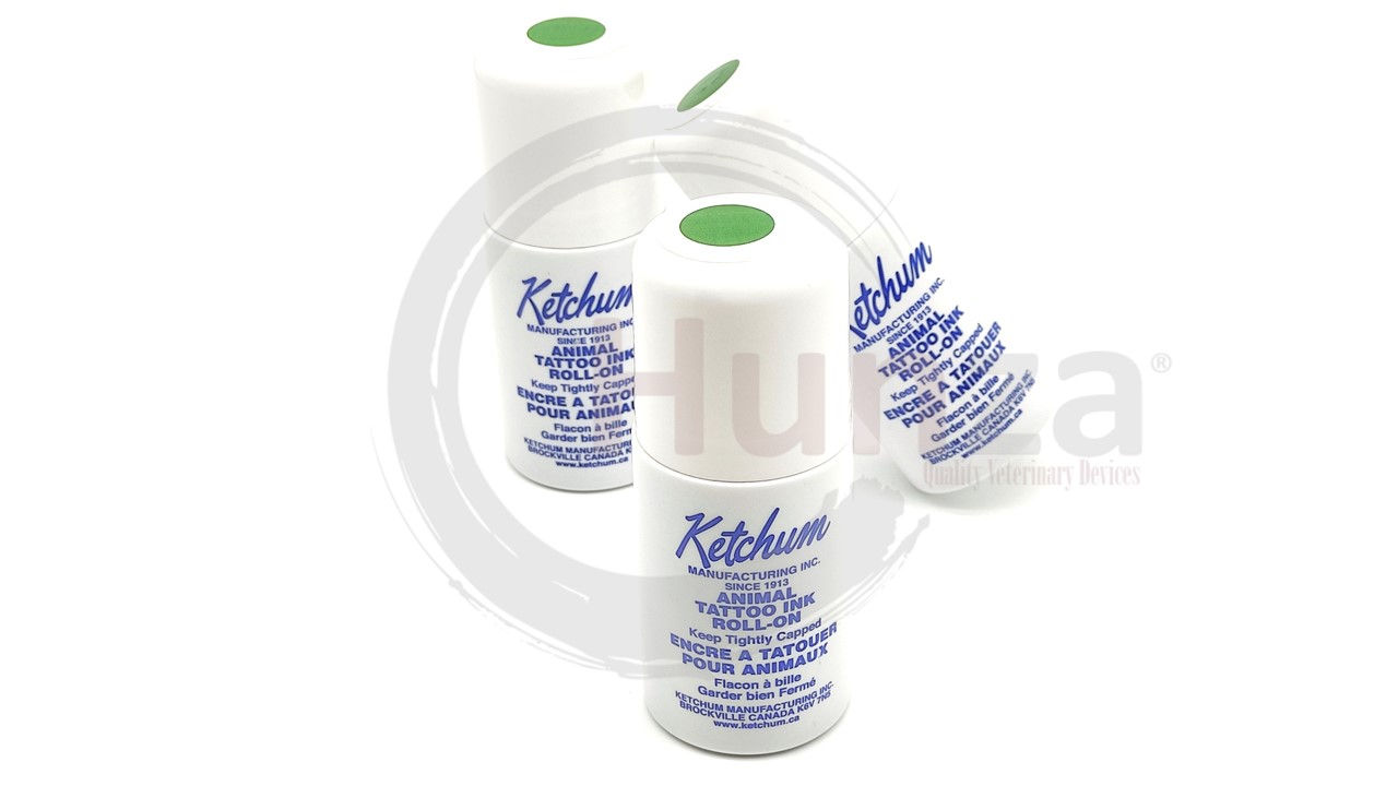 Tinta para tatuar verde en Roll On