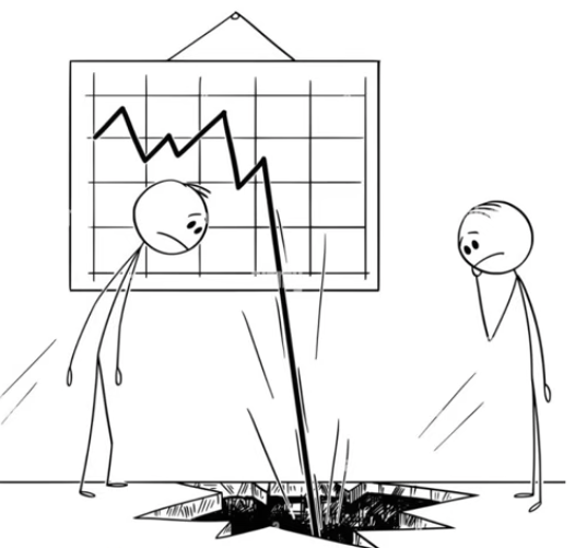 two men staring at hole in ground