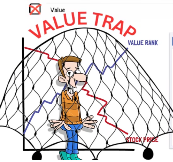 value trap image showing man in a net cartoon