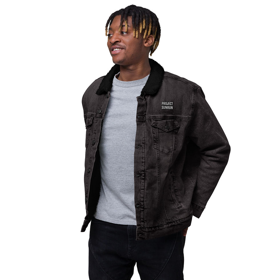Thumbnail: Project SunRun Denim Sherpa Unisex Jacket