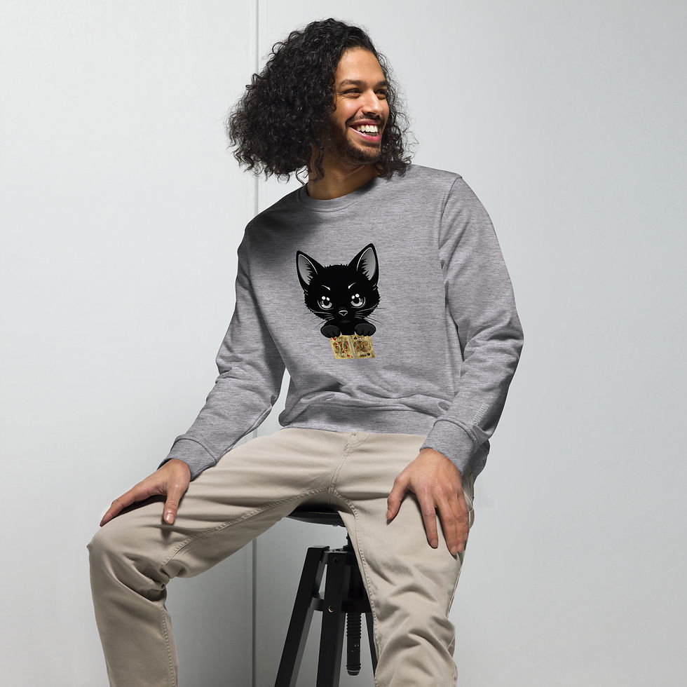 Thumbnail: Nightkitten Kings Organic Long-sleeve Unisex Sweatshirt