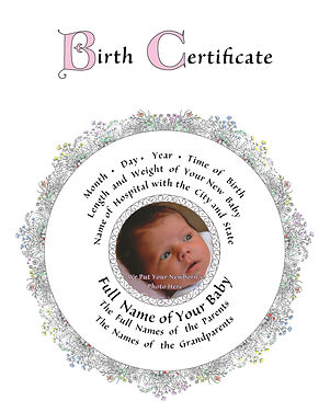 Baby Birth Certificate
