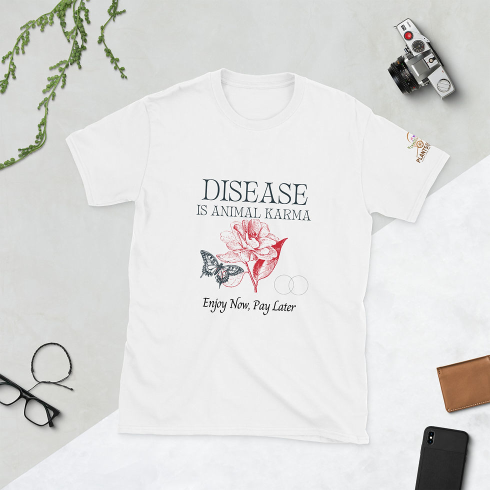 Thumbnail: Disease is Animal Karma | Flower Edition | Short-Sleeve Unisex T-Shirt