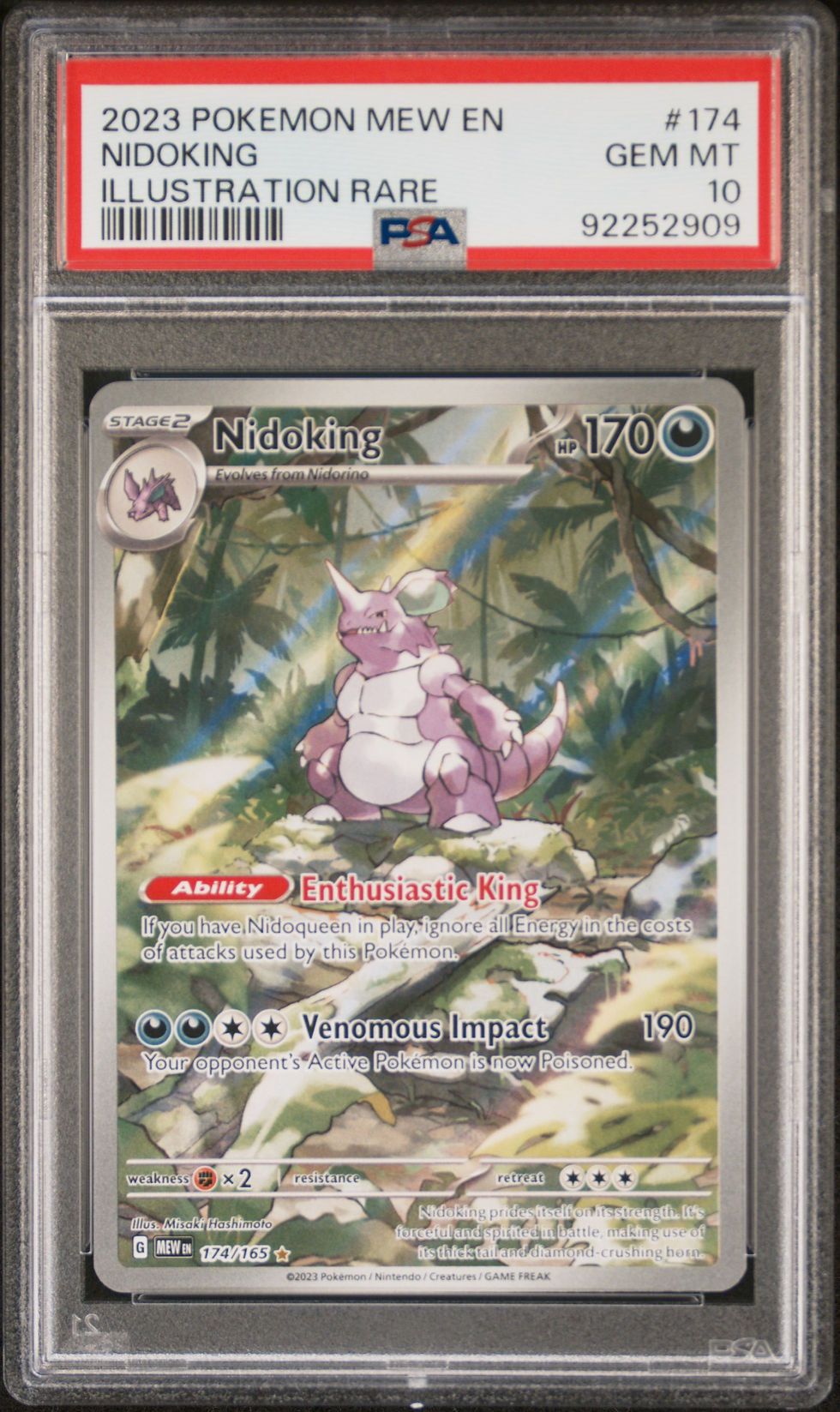 2023 POKEMON MEW EN-151 174 NIDOKING ILLUSTRATION RARE PSA 10