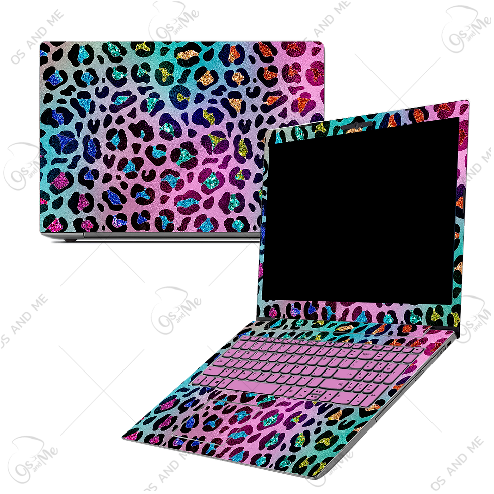 Miniatura: Skin laptop animal print leopardo colorido